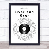 Puff Johnson Over and Over Vinyl Record Song Lyric Print