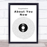 Sugababes About You Now Vinyl Record Song Lyric Print