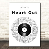 The 1975 Heart Out Vinyl Record Song Lyric Print