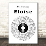 The Damned Eloise Vinyl Record Song Lyric Print
