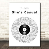 The Hunna She's Casual Vinyl Record Song Lyric Print