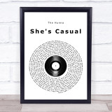 The Hunna She's Casual Vinyl Record Song Lyric Print