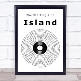 The Starting Line Island Vinyl Record Song Lyric Print