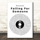 Blossoms Falling For Someone Vinyl Record Song Lyric Print