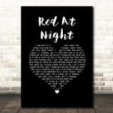 The Gaslight Anthem Red At Night Black Heart Song Lyric Print