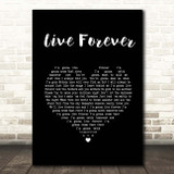 The Highwaymen Live Forever Black Heart Song Lyric Print