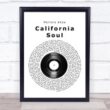 Marlena Shaw California Soul Vinyl Record Song Lyric Wall Art Print