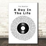 The Beatles A Day In The Life Vinyl Record Song Lyric Wall Art Print