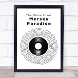 The Stone Roses Mersey Paradise Vinyl Record Song Lyric Wall Art Print