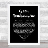 The Lemon Pipers Green Tambourine Black Heart Song Lyric Print