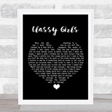 The Lumineers Classy Girls Black Heart Song Lyric Print