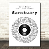 Gareth Emery feat. Lucy Saunders Sanctuary Vinyl Record Song Lyric Wall Art Print