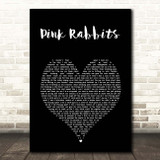 The National Pink Rabbits Black Heart Song Lyric Print