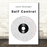 Laura Branigan Self Control Vinyl Record Song Lyric Quote Music Print