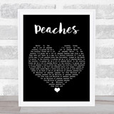 The Presidents Of The United States Of America Peaches Black Heart Song Lyric Print