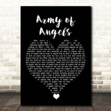 The Script Army of Angels Black Heart Song Lyric Print