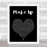 The Script Make Up Black Heart Song Lyric Print