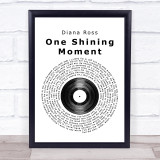 Diana Ross One Shining Moment Vinyl Record Song Lyric Quote Print