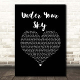 The Sherlocks Under Your Sky Black Heart Song Lyric Print