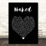 The Shires Naked Black Heart Song Lyric Print
