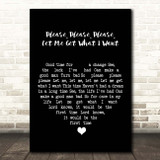 The Smiths Please, Please, Please, Let Me Get What I Want Black Heart Song Lyric Print
