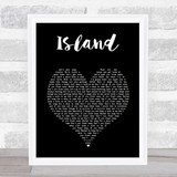 The Starting Line Island Black Heart Song Lyric Print