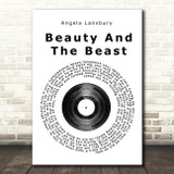 Angela Lansbury Beauty And The Beast Vinyl Record Song Lyric Quote Print