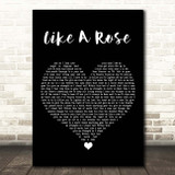 A1 Like A Rose Black Heart Song Lyric Print
