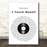 Divinyls I Touch Myself Vinyl Record Song Lyric Quote Print
