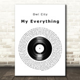 Owl City My Everything Vinyl Record Song Lyric Quote Print