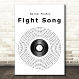 Rachel Platten Fight Song Vinyl Record Song Lyric Quote Print