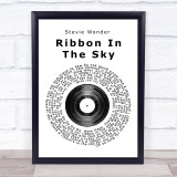 Stevie Wonder Ribbon In The Sky Vinyl Record Song Lyric Quote Print