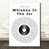 Thin Lizzy Whiskey In The Jar Vinyl Record Song Lyric Quote Print