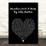 The Used Paradise Lost, A Poem By John Milton Black Heart Song Lyric Print
