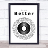 Boyzone Better Vinyl Record Song Lyric Quote Print