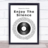 Depeche Mode Enjoy The Silence Vinyl Record Song Lyric Quote Print