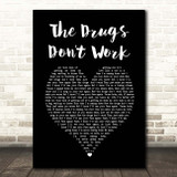 The Verve The Drugs Don't Work Black Heart Song Lyric Print