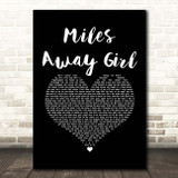 The Wildhearts Miles Away Girl Black Heart Song Lyric Print