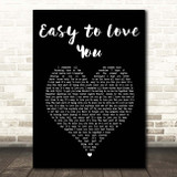 Theory of a Deadman Easy to Love You Black Heart Song Lyric Print