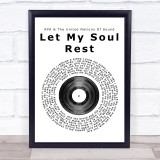 RPA & The United Nations Of Sound Let My Soul Rest Vinyl Record Song Lyric Print