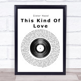 Sister Hazel This Kind Of Love Vinyl Record Song Lyric Quote Print