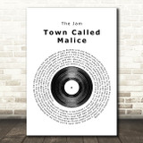 The Jam Town Called Malice Vinyl Record Song Lyric Quote Print