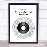 The Jam Town Called Malice Vinyl Record Song Lyric Quote Print