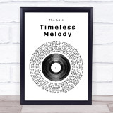 The La's Timeless Melody Vinyl Record Song Lyric Quote Print