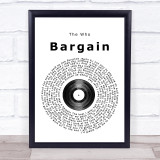 The Who Bargain Vinyl Record Song Lyric Quote Print