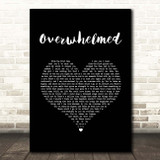 Tim McMorris Overwhelmed Black Heart Song Lyric Print