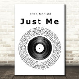 Brian McKnight Just Me Vinyl Record Song Lyric Print
