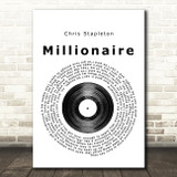 Chris Stapleton Millionaire Vinyl Record Song Lyric Print
