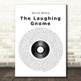David Bowie The Laughing Gnome Vinyl Record Song Lyric Print