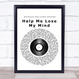 Disclosure feat. London Grammar Help Me Lose My Mind Vinyl Record Song Lyric Print